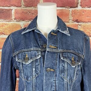Vince Women's Denim Jacket Engineer Wash Size‎ XS Frayed Distressed